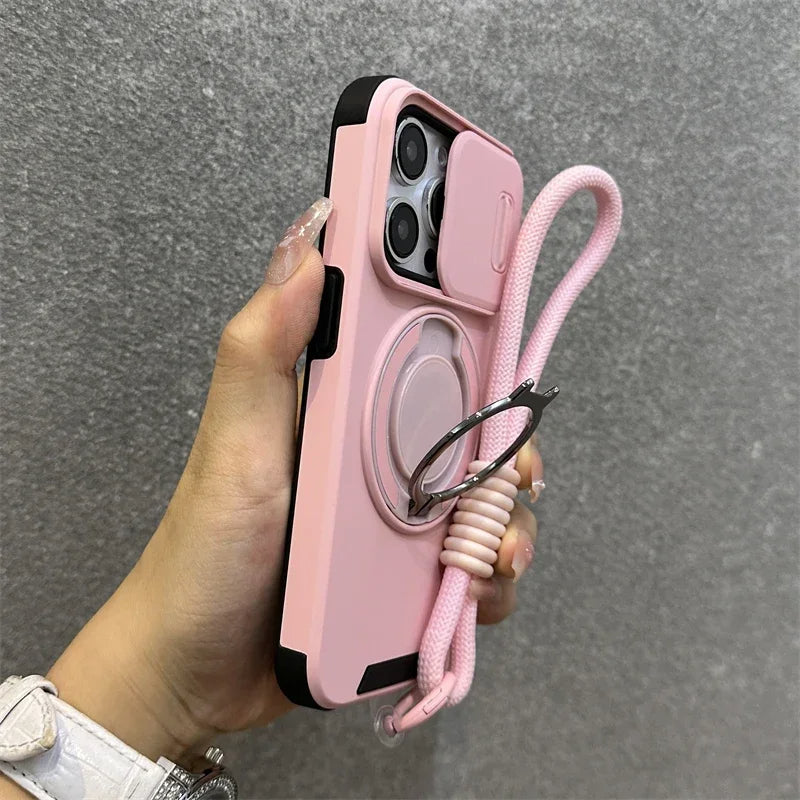 Durable Magnetic Case with Stand for iPhone