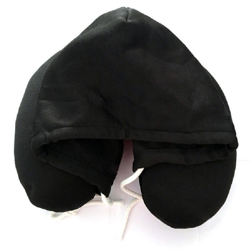 Travel Neck Pillow with Hood & Sleep Mask