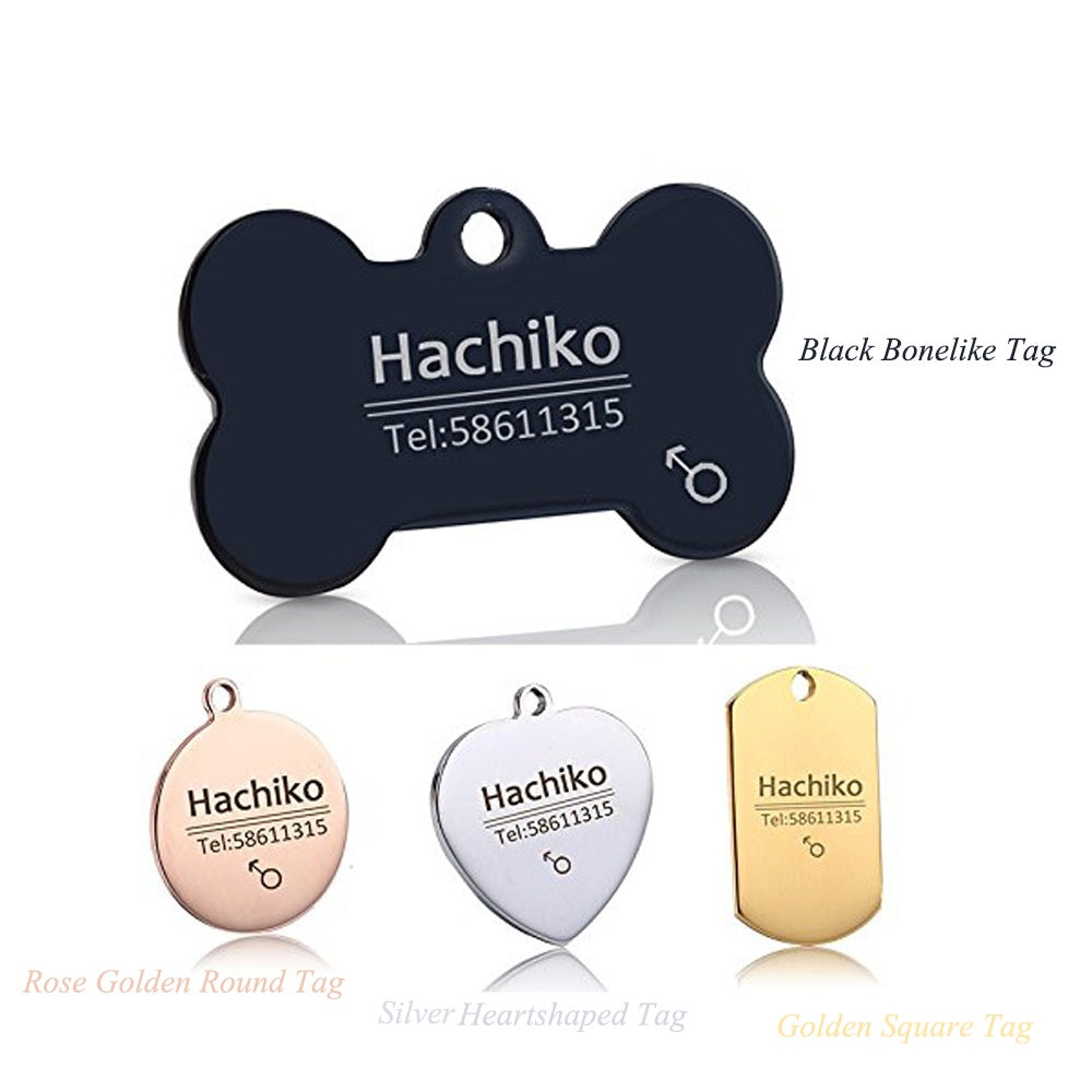 Titanium Metal Pet Tag with Engraving