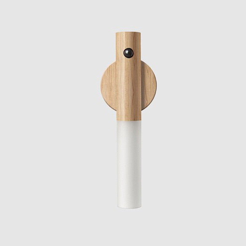 Automatic LED USB Magnetic Wooden Wireless Night Light – Lighting with PIR Motion Sensor