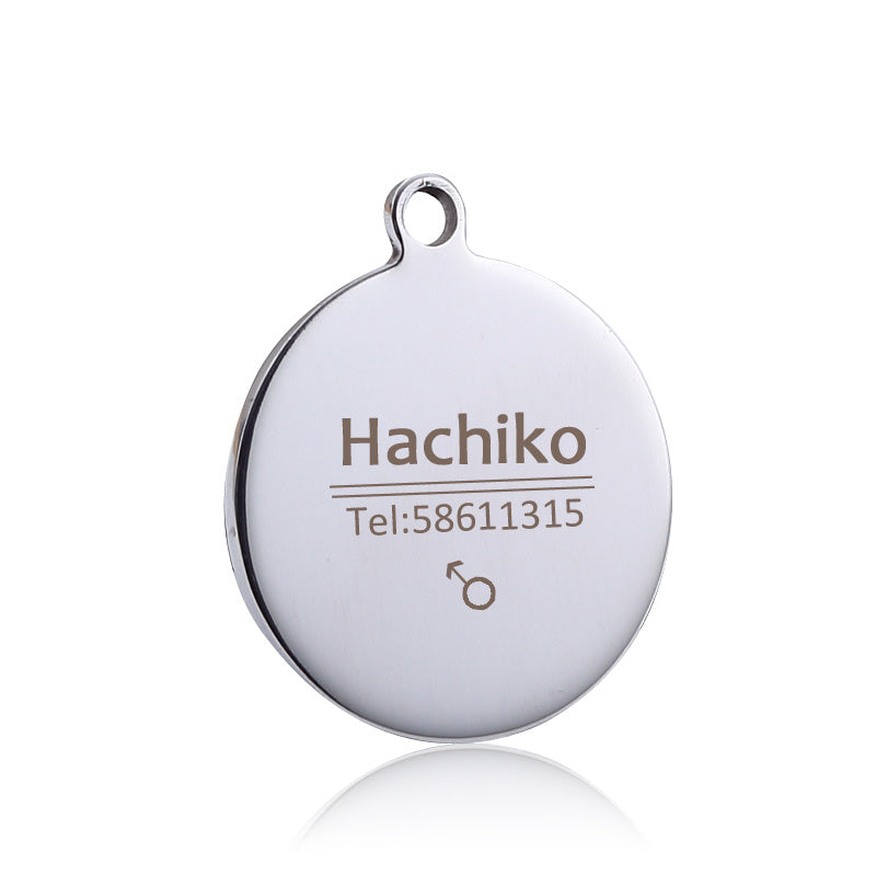 Titanium Metal Pet Tag with Engraving