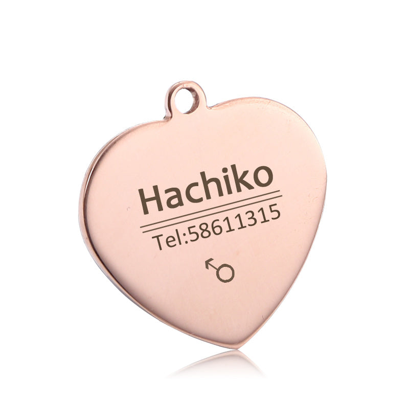 Titanium Metal Pet Tag with Engraving
