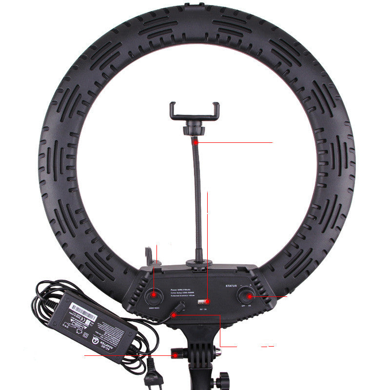 18" LED Ring Light with Tripod & Phone Holder – Ideal for Live, Selfies & Makeup