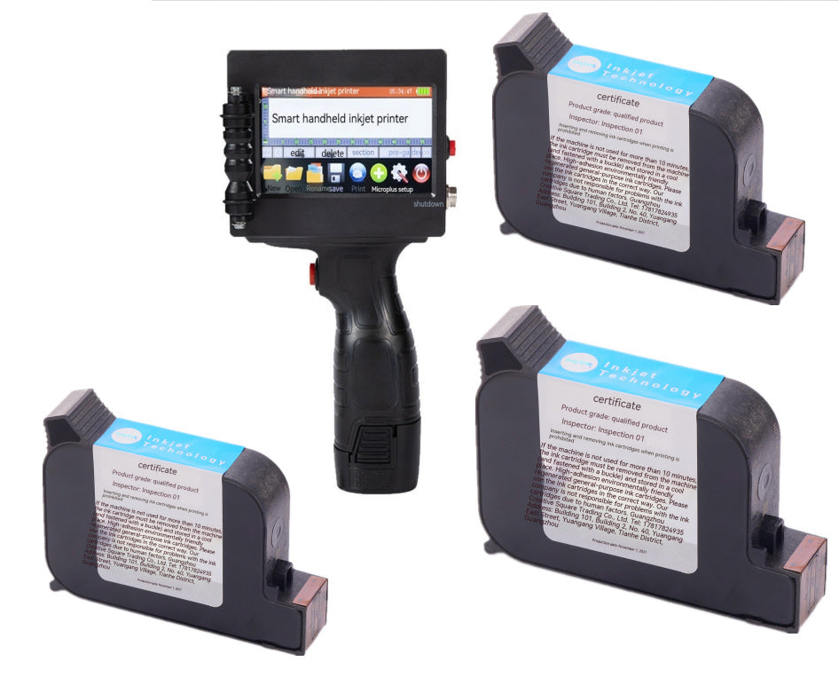 Portable Handheld Inkjet Printer – Automatic Printing of Codes, Barcodes & QR