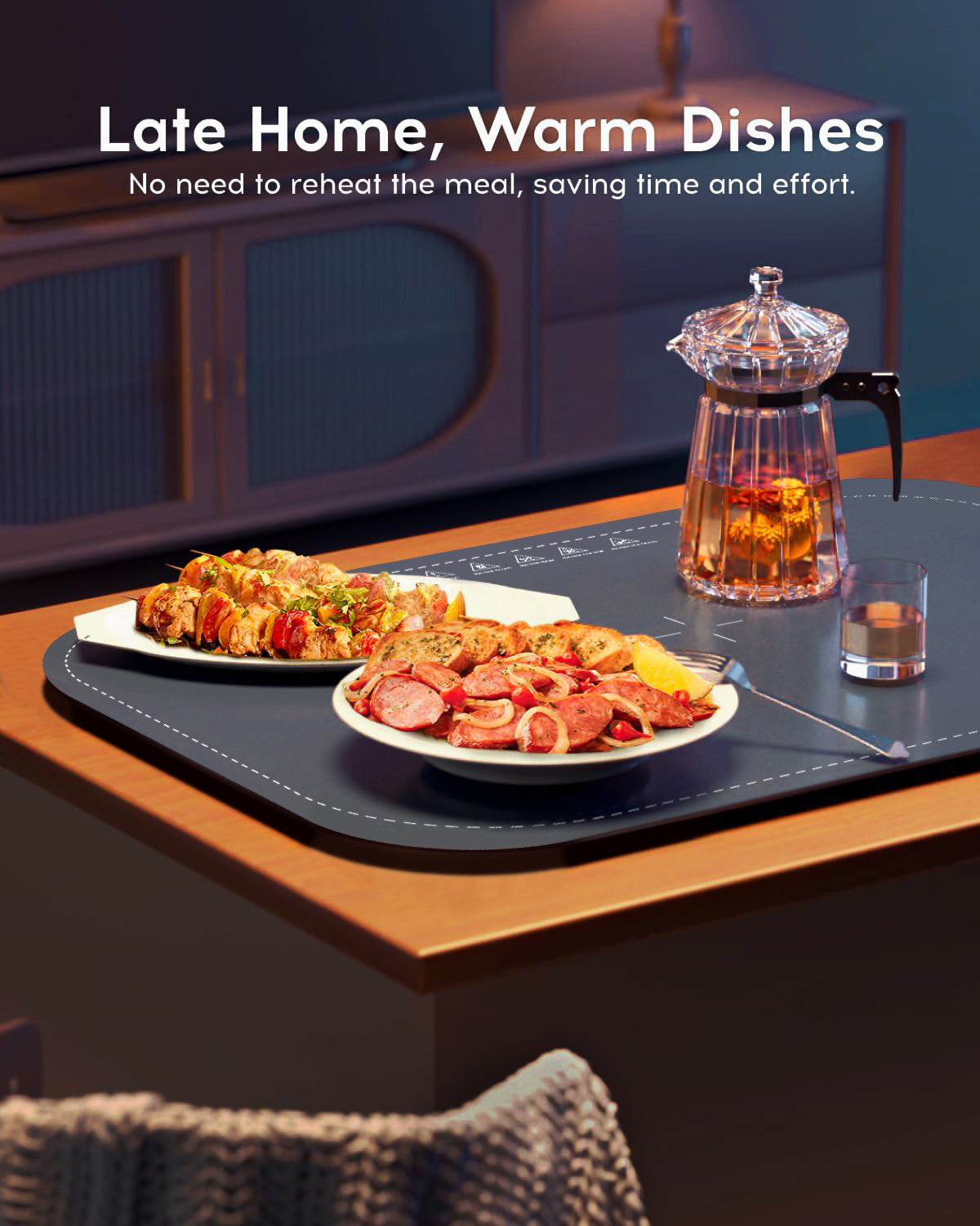 Electric Foldable Food Warmer 250W with 3 Temperature Settings