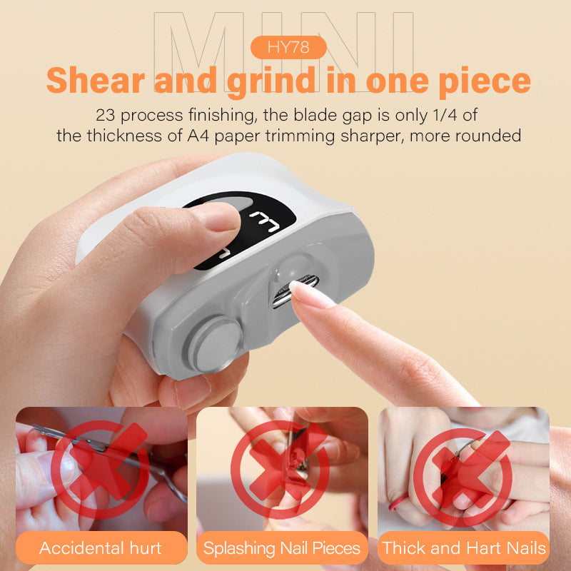 Electric Nail Clipper & Grinder with LED Display