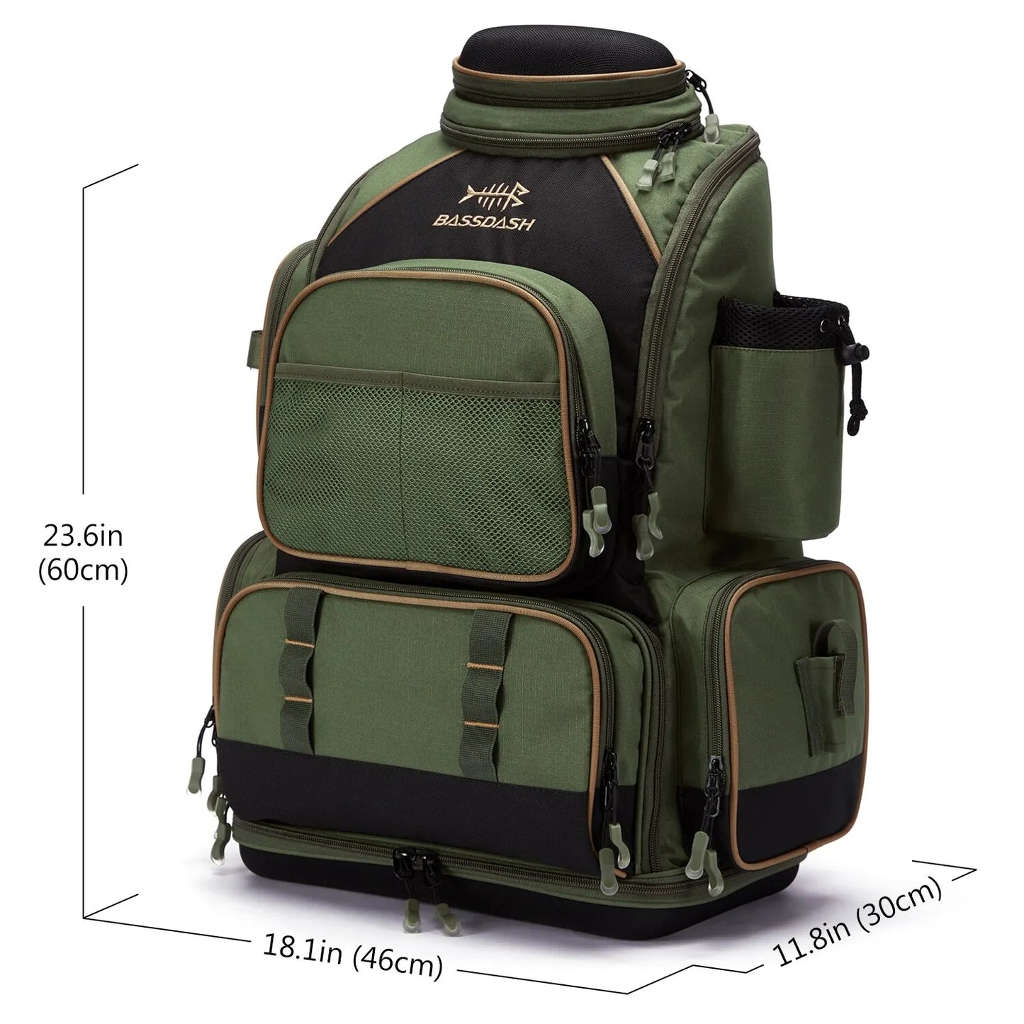 Multifunctional Fishing Backpack with Pouches & Water Resistance