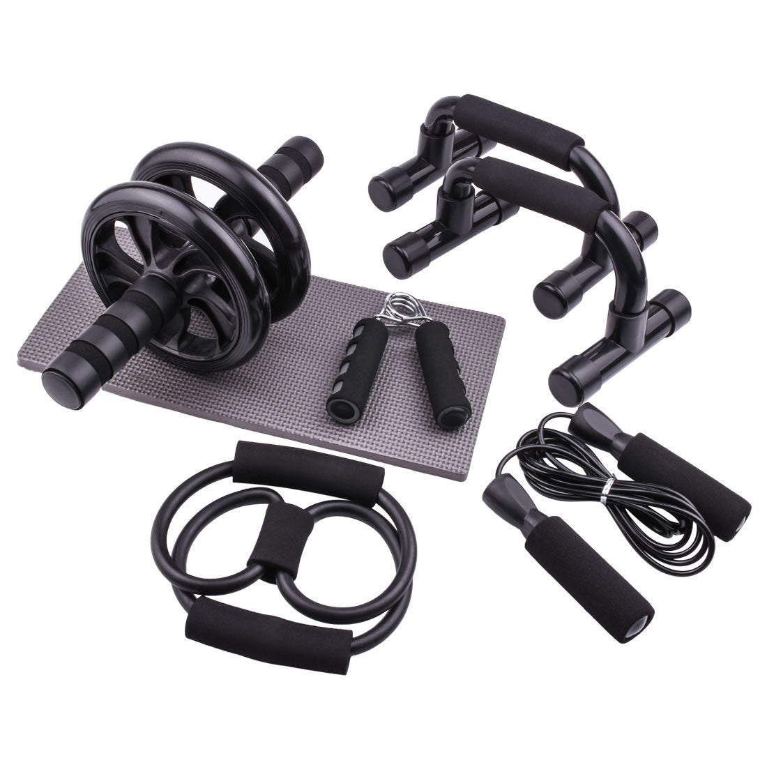 5-in-1 Abdominal Roller & Fitness Equipment Set