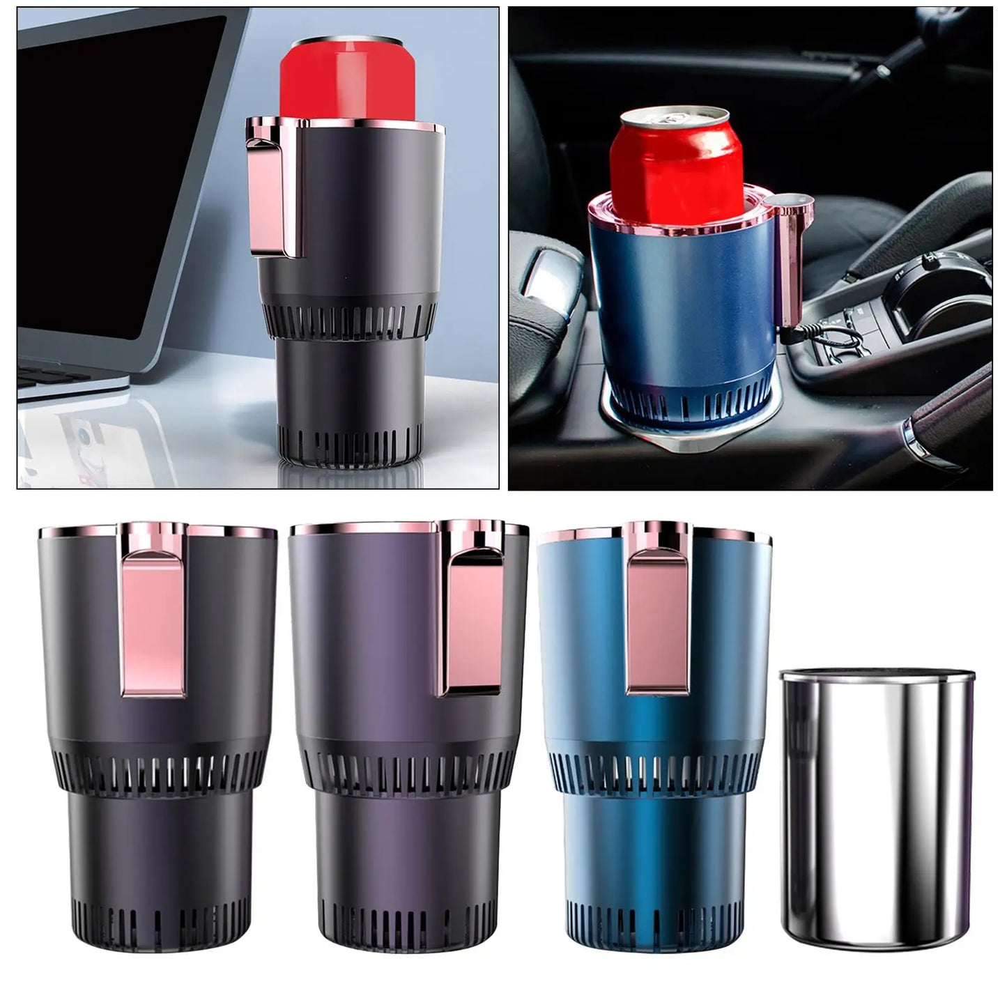 Car Cup Holder with Heat & Cooling – 2 in 1