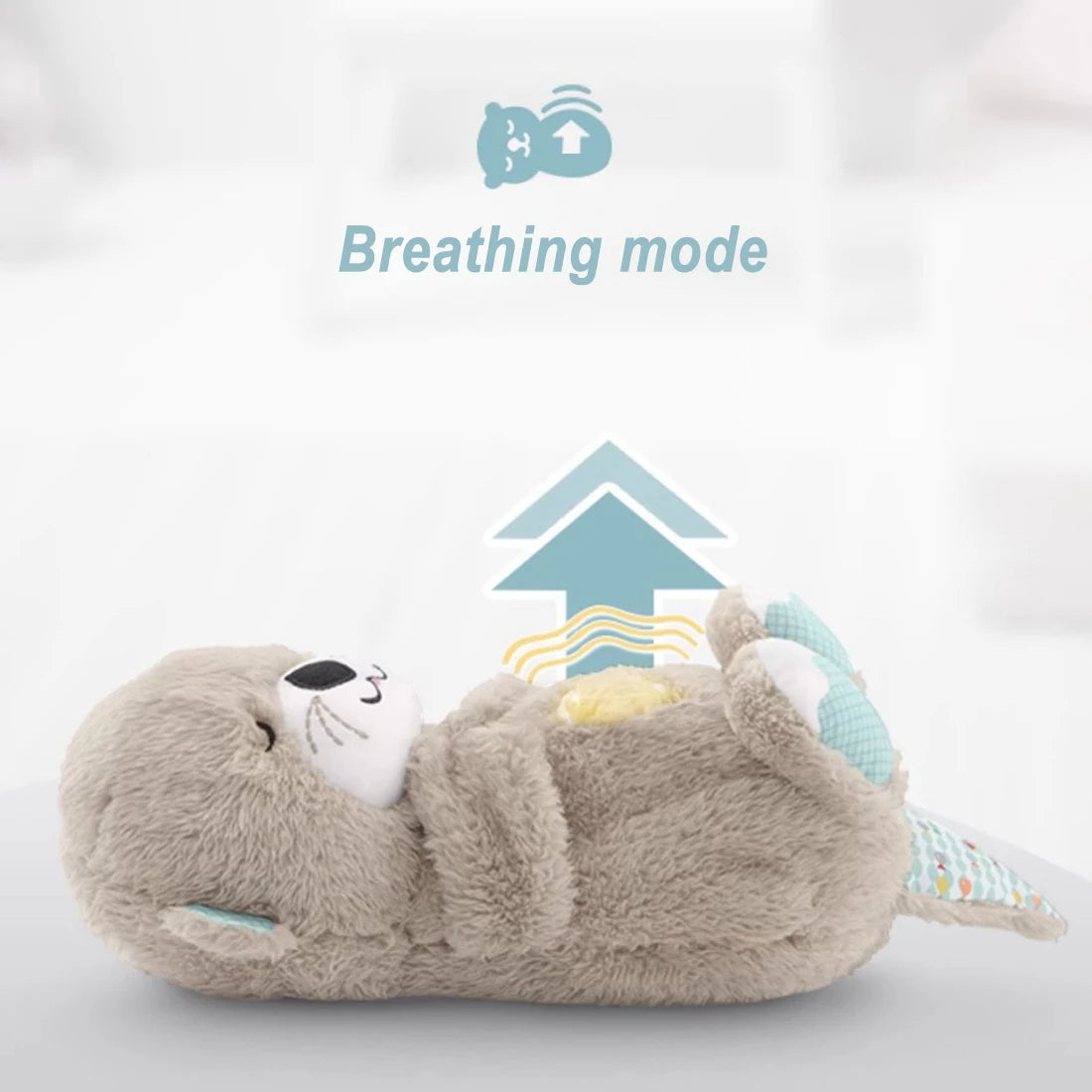 Plush Otter That Breathes with Music for Babies | Sleep Toy