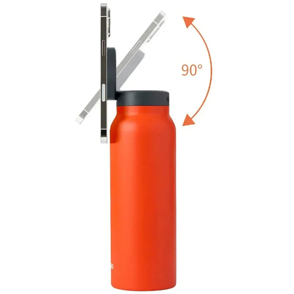 Water Bottle with Built-in MagSafe Mobile Holder