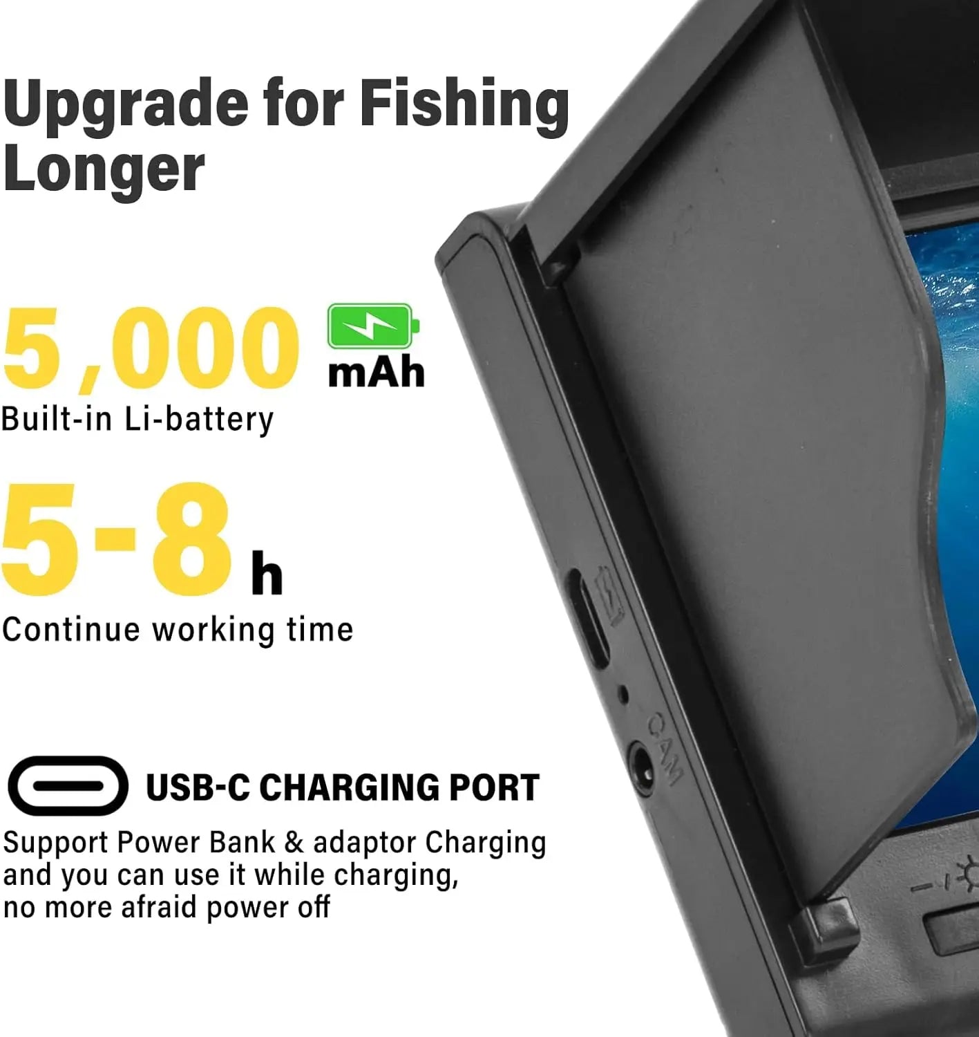 Portable Underwater Camera & Fish Finder with 4.3" LCD Screen