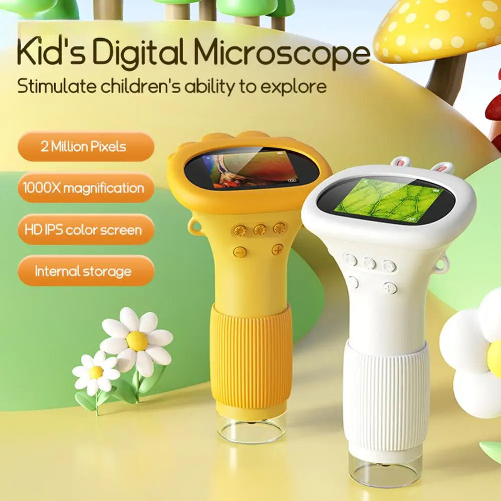 Portable Handheld Digital Microscope for Kids – 1000x Magnification & HD Display