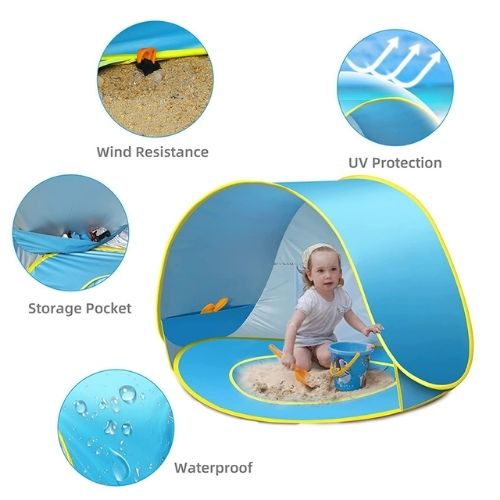 Beach Tent for Babies with UV Protection & Small Pool