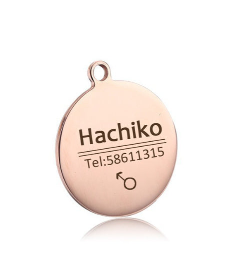 Titanium Metal Pet Tag with Engraving