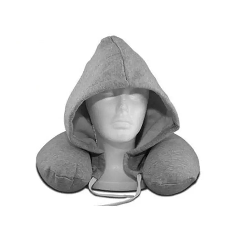 Travel Neck Pillow with Hood & Sleep Mask