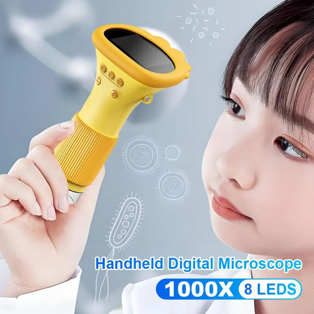 Portable Handheld Digital Microscope for Kids – 1000x Magnification & HD Display