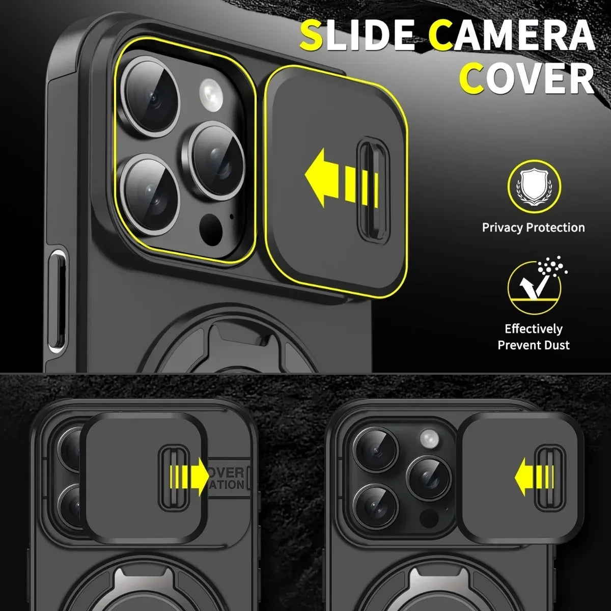 Durable Magnetic Case with Stand for iPhone