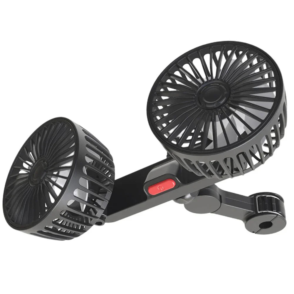 Dual Head Car Fan for Rear Seats