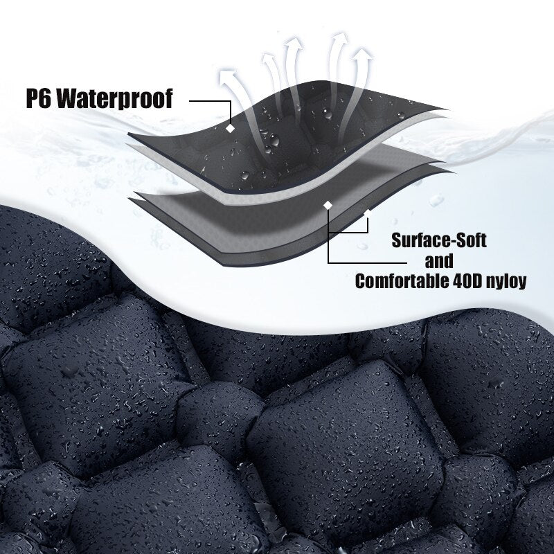 Inflatable Camping Sleeping Mattress with Built-in Pump