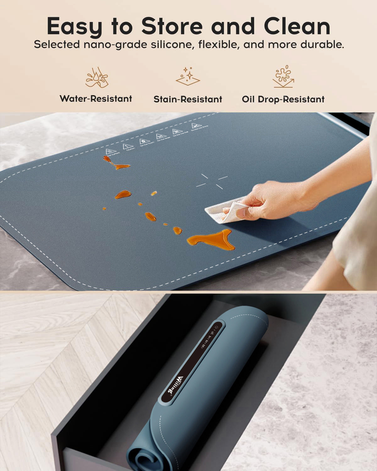 Electric Foldable Food Warmer 250W with 3 Temperature Settings