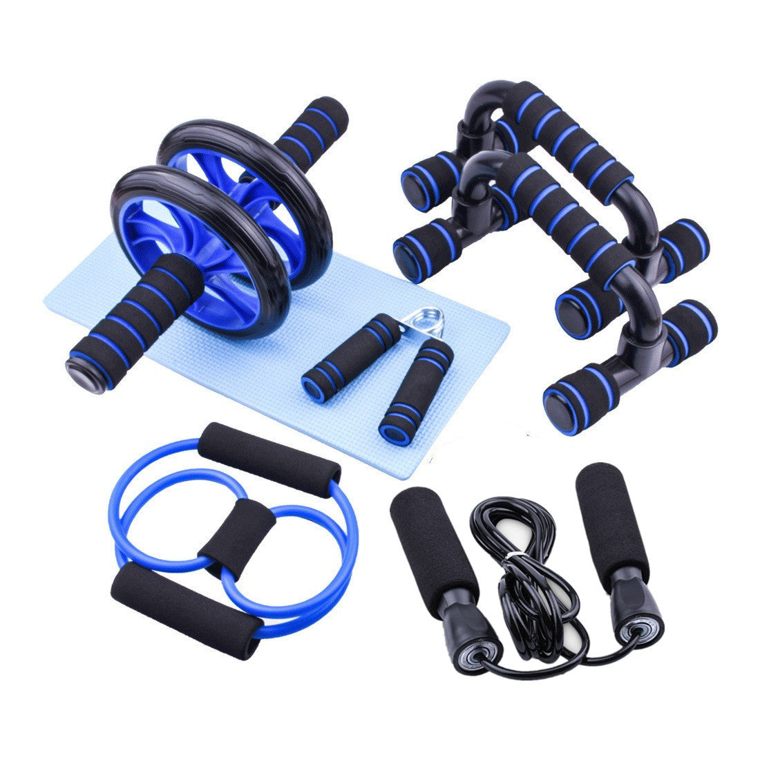 5-in-1 Abdominal Roller & Fitness Equipment Set