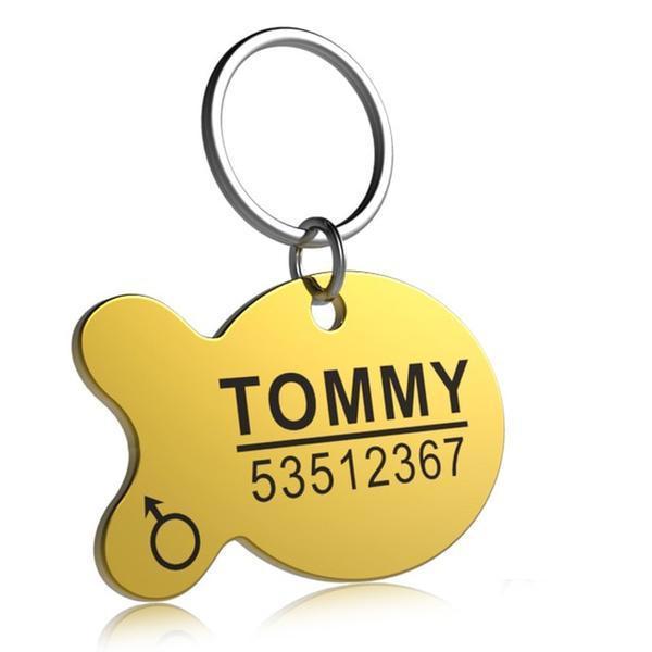 Titanium Metal Pet Tag with Engraving