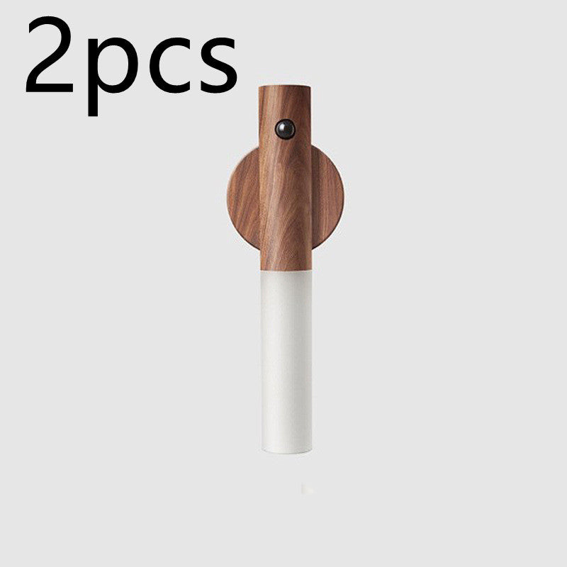 Automatic LED USB Magnetic Wooden Wireless Night Light – Lighting with PIR Motion Sensor