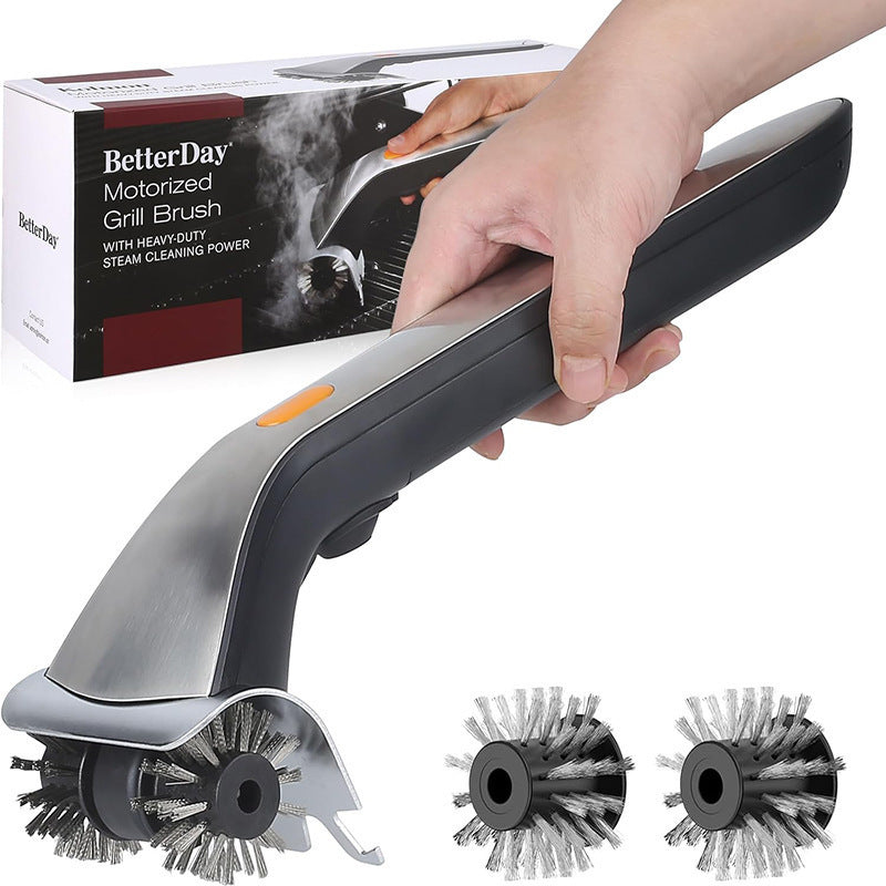 Electric Steam Brush for BBQ with Stainless Steel Wire