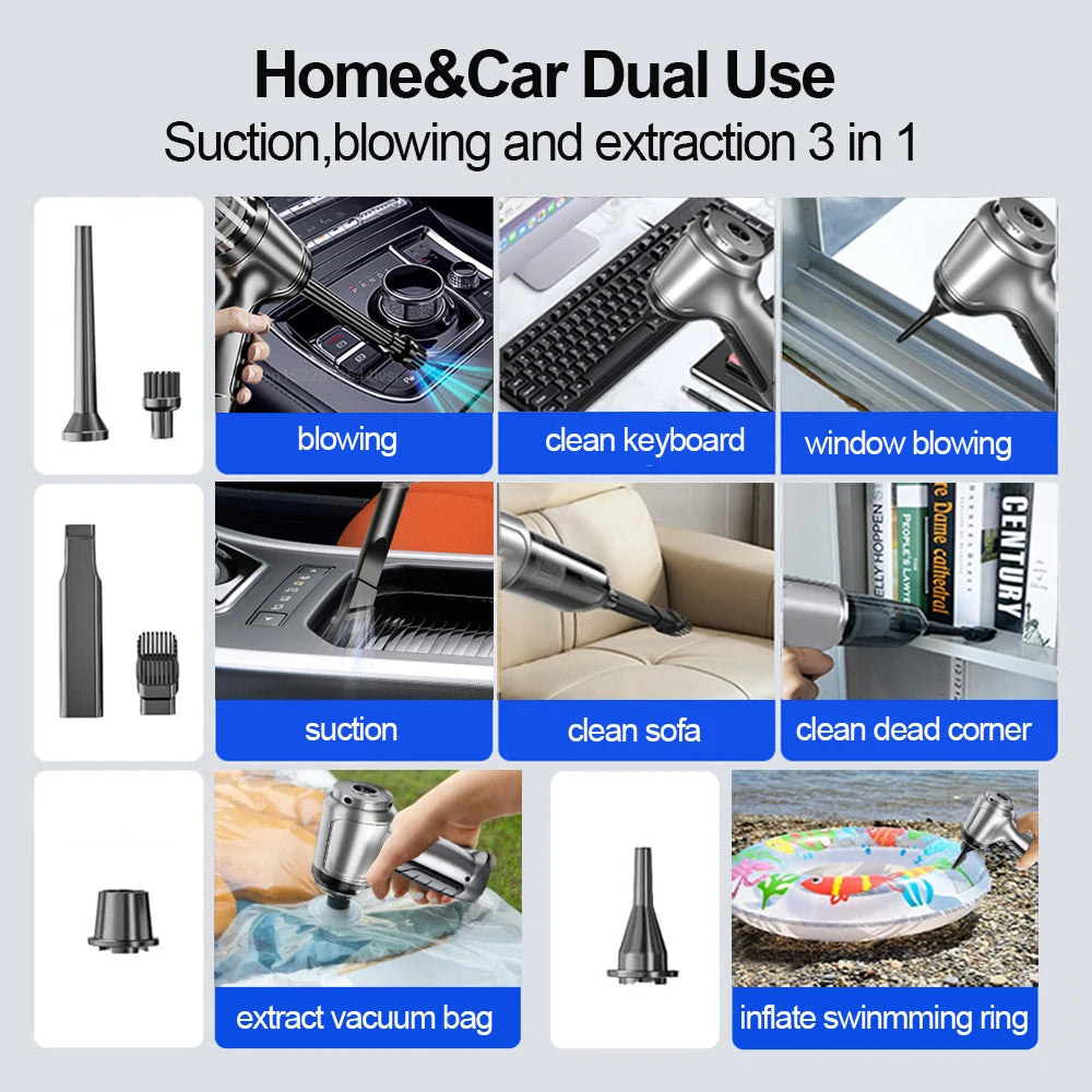 2-in-1 Car Vacuum Cleaner