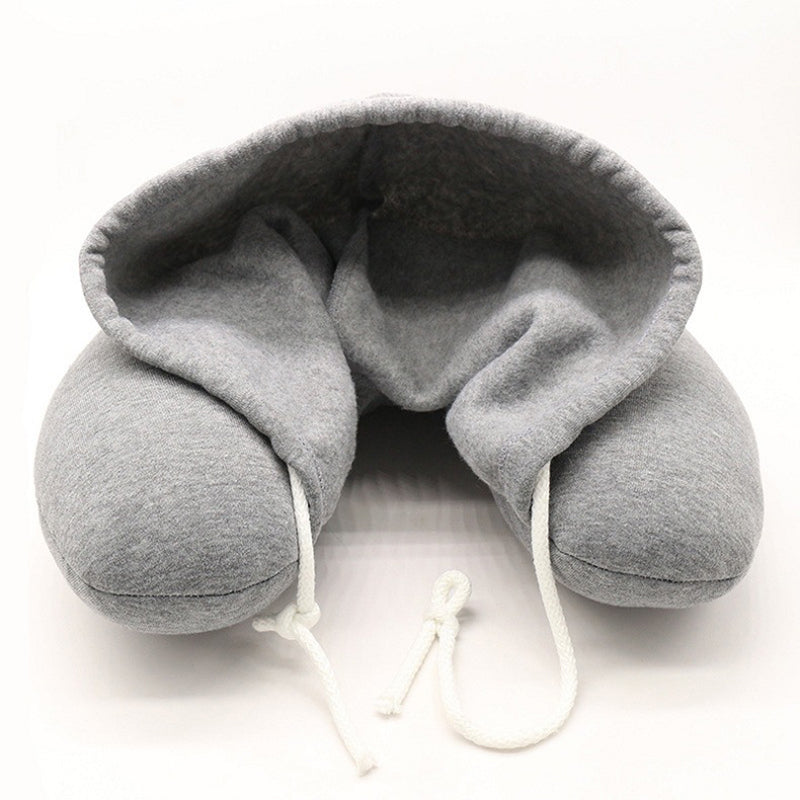 Travel Neck Pillow with Hood & Sleep Mask