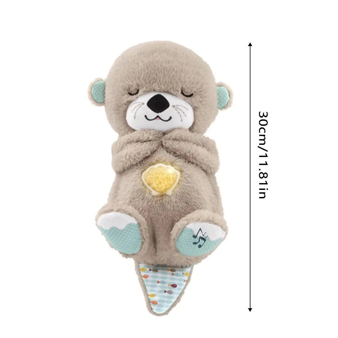 Plush Otter That Breathes with Music for Babies | Sleep Toy