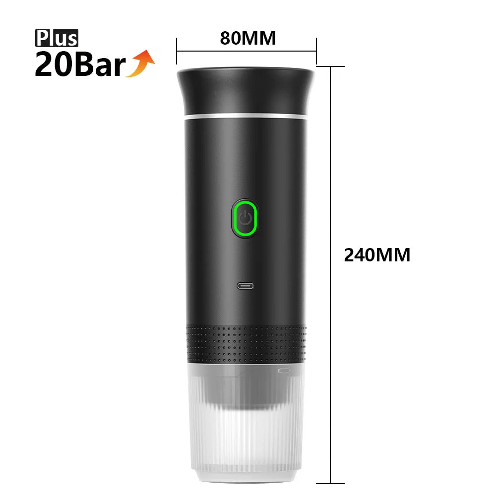 Portable Coffee Maker – For Capsules, Pods & Ground Coffee