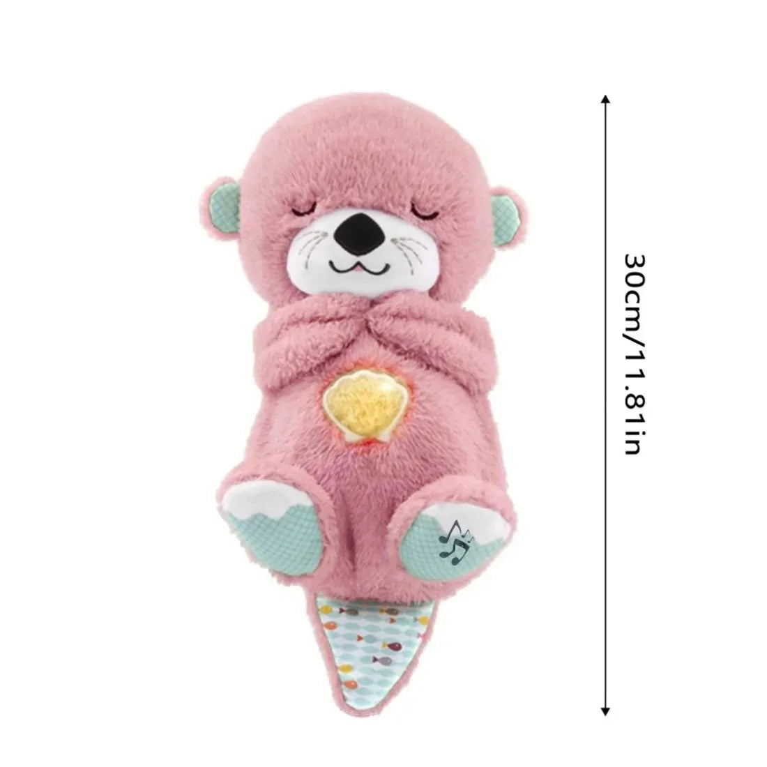 Plush Otter That Breathes with Music for Babies | Sleep Toy