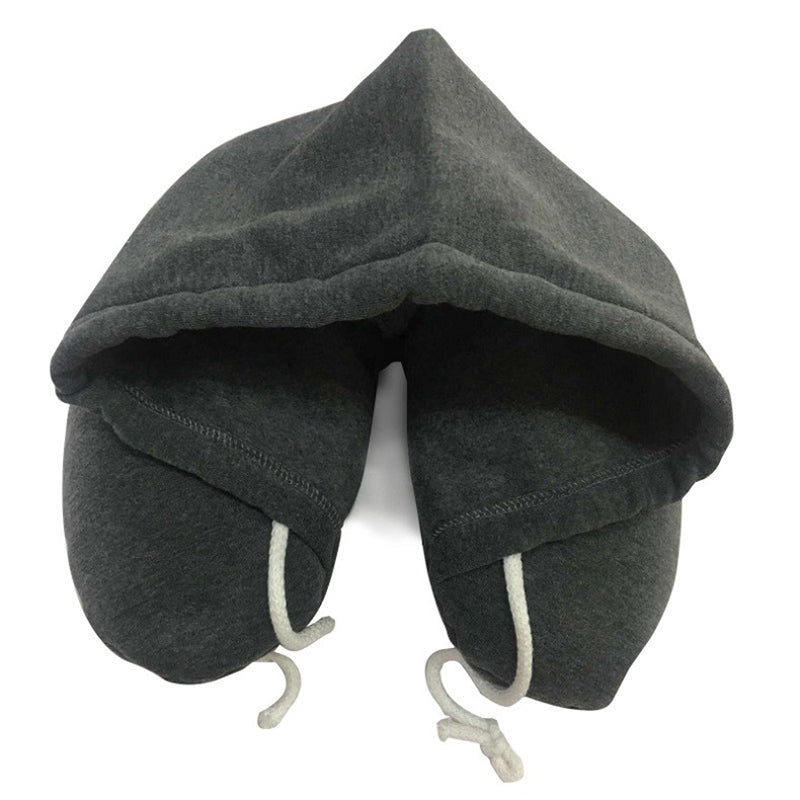 Travel Neck Pillow with Hood & Sleep Mask