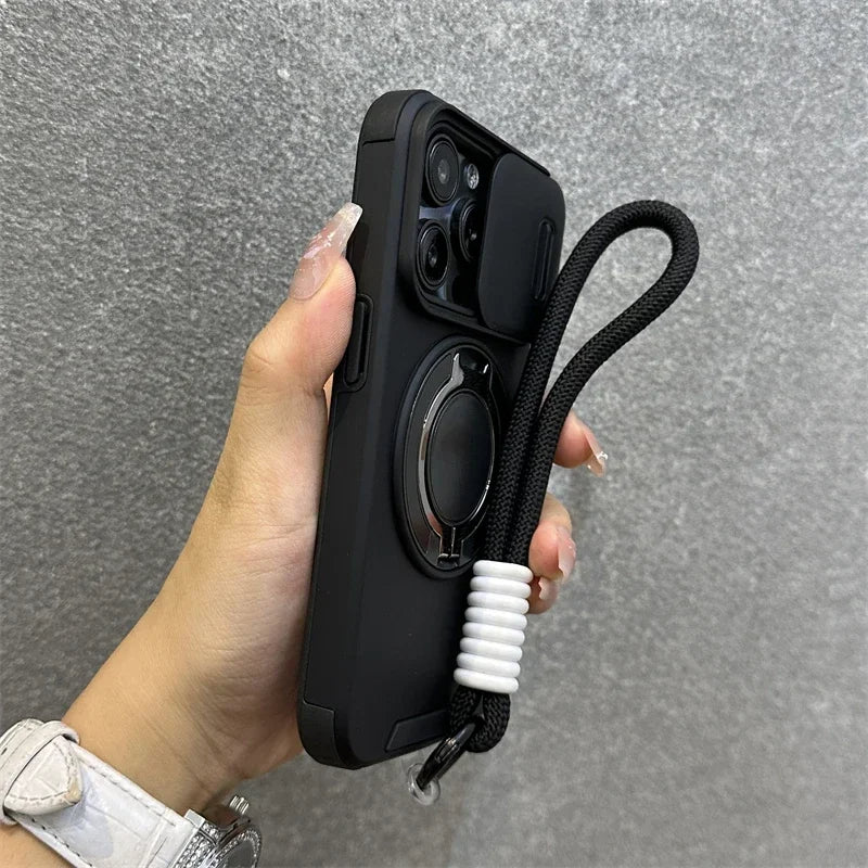 Durable Magnetic Case with Stand for iPhone