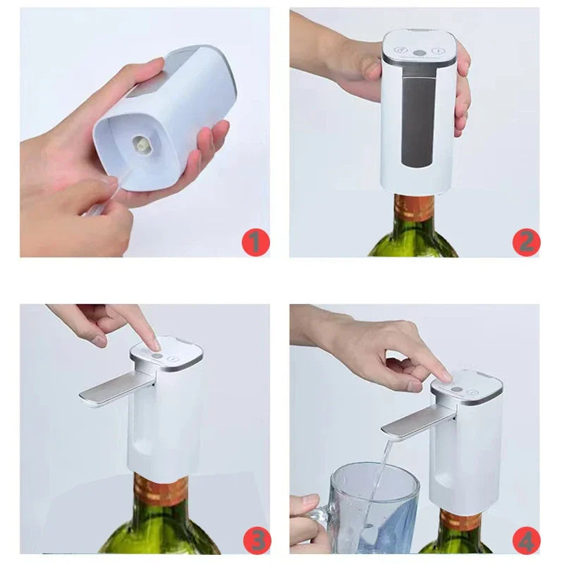Electric Wine & Beverage Serving Pump with Smart Auto-Flow Pump