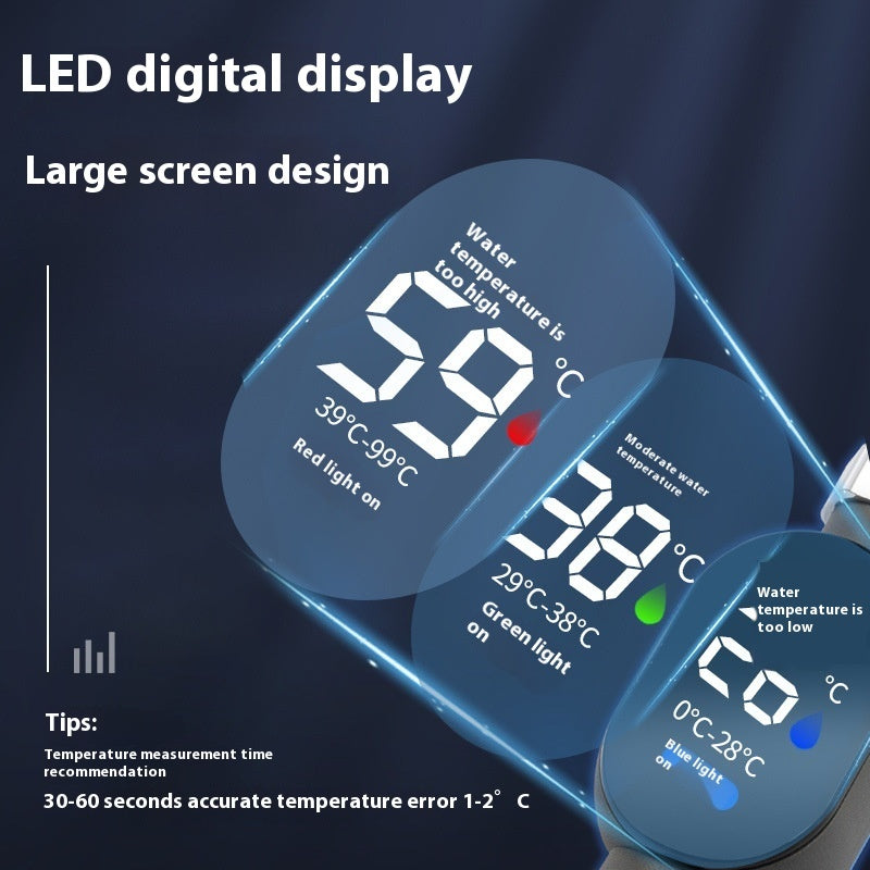 Digital LED Water Thermometer for Faucet – With Temperature Display & Waterproof Design