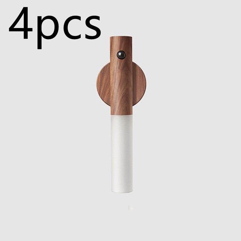 Automatic LED USB Magnetic Wooden Wireless Night Light – Lighting with PIR Motion Sensor