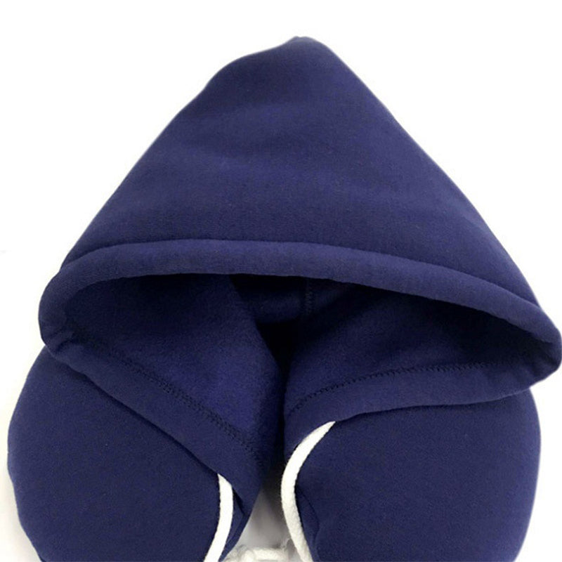 Travel Neck Pillow with Hood & Sleep Mask