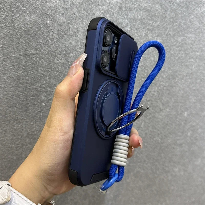 Durable Magnetic Case with Stand for iPhone
