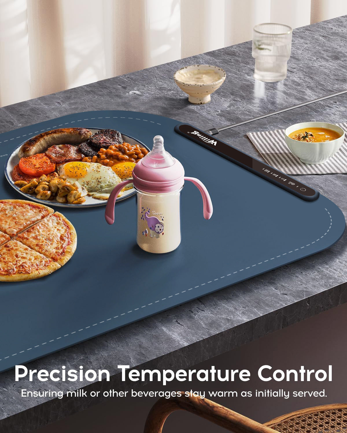 Electric Foldable Food Warmer 250W with 3 Temperature Settings