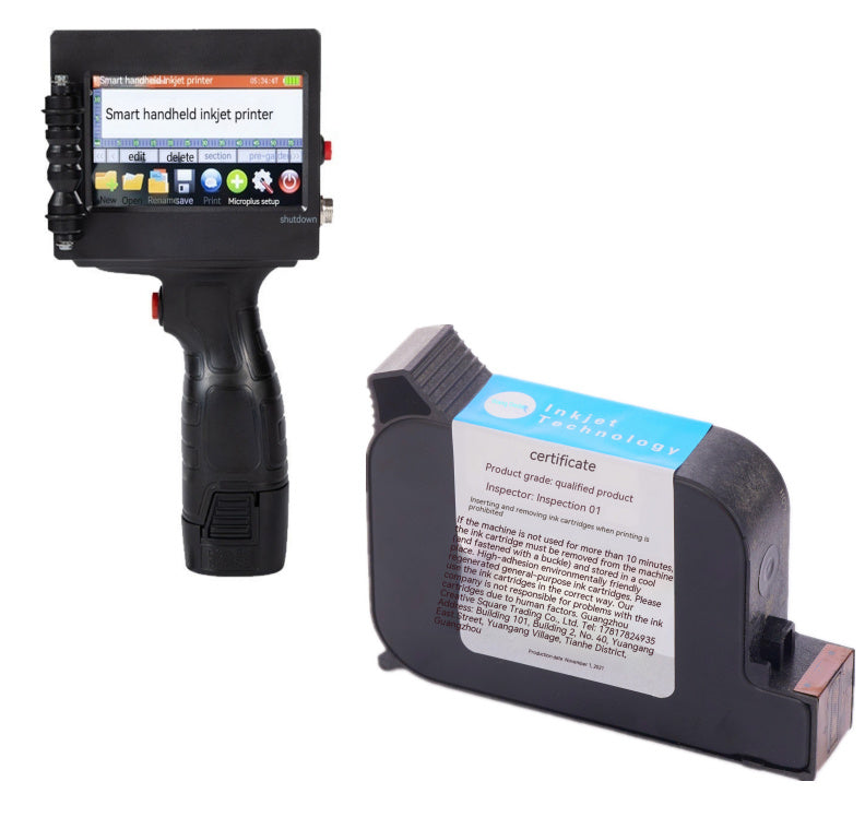 Portable Handheld Inkjet Printer – Automatic Printing of Codes, Barcodes & QR
