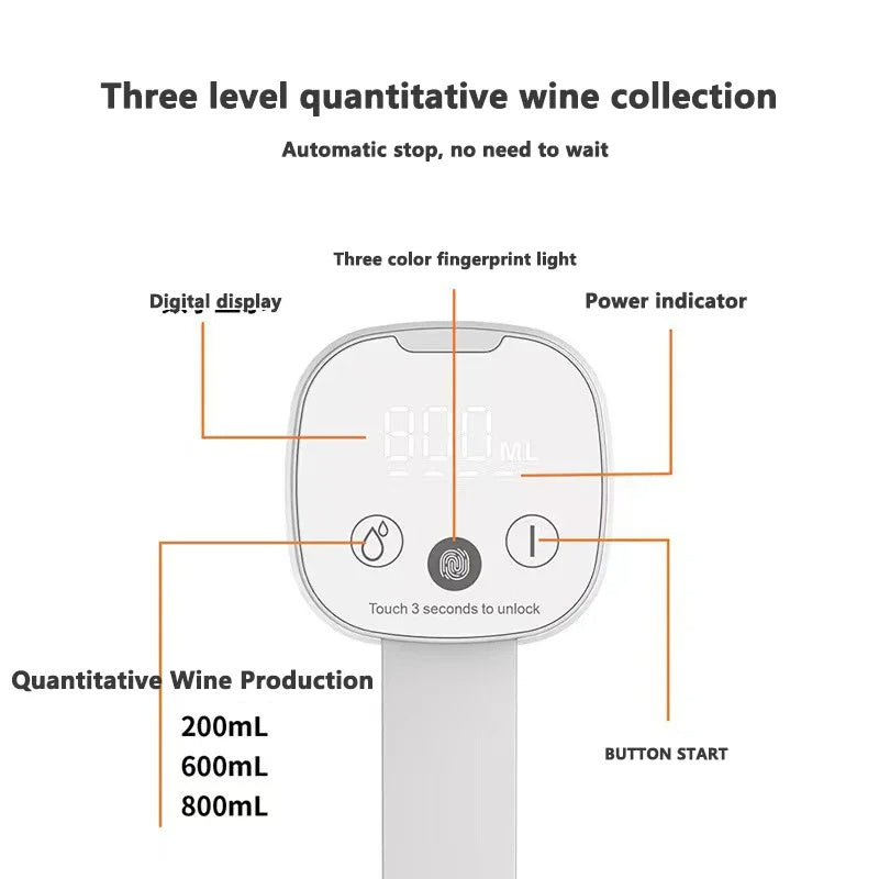 Electric Wine & Beverage Serving Pump with Smart Auto-Flow Pump