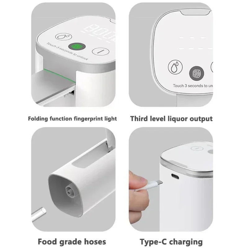 Electric Wine & Beverage Serving Pump with Smart Auto-Flow Pump