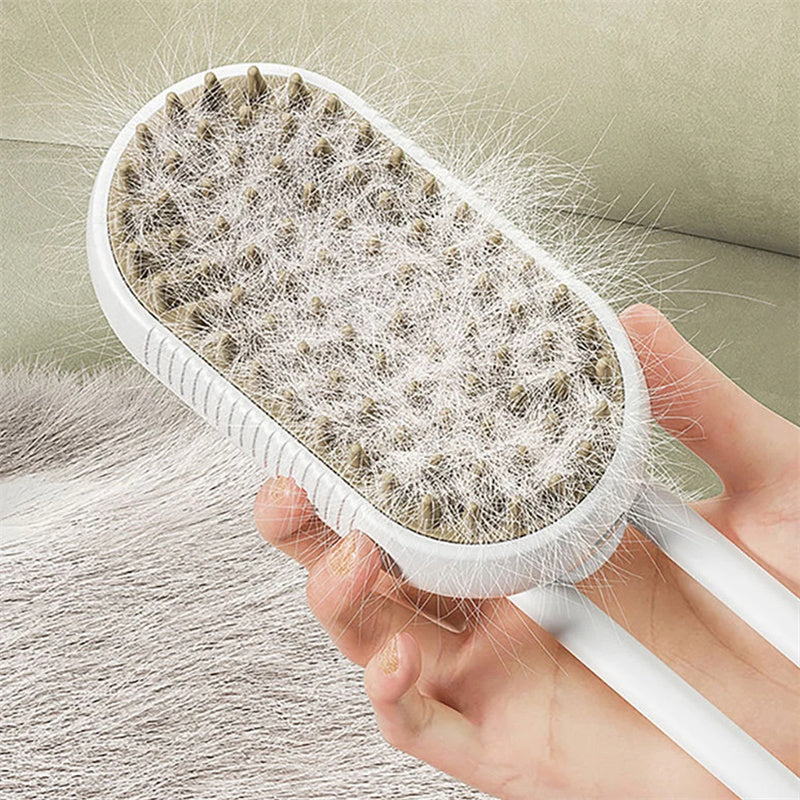 3-in-1 Electric Steam Brush for Cats & Dogs