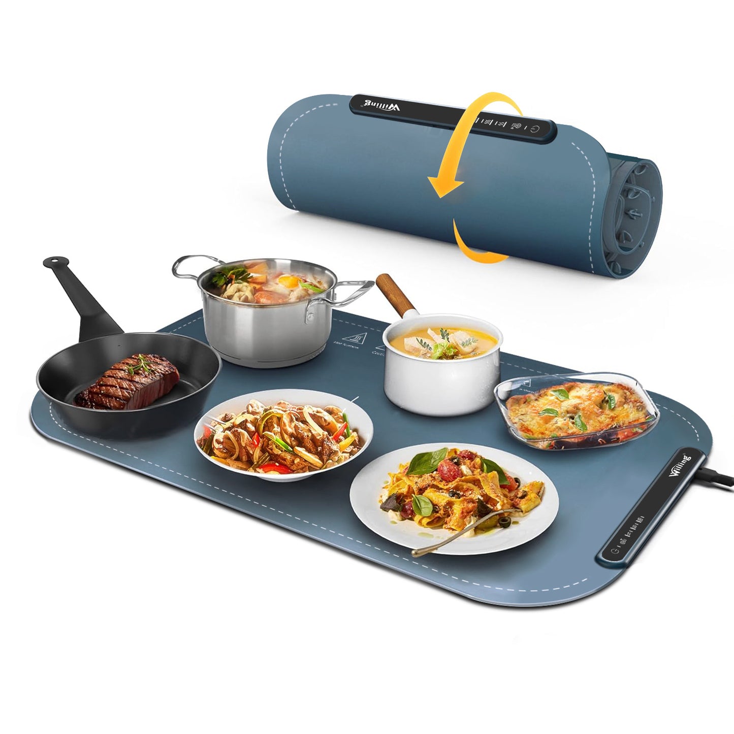 Electric Foldable Food Warmer 250W with 3 Temperature Settings