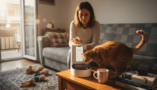 Ένας ιδιοκτήτης γάτας δοκιμάζει ένα έξυπνο μηχάνημα για το κατοικίδιό του.