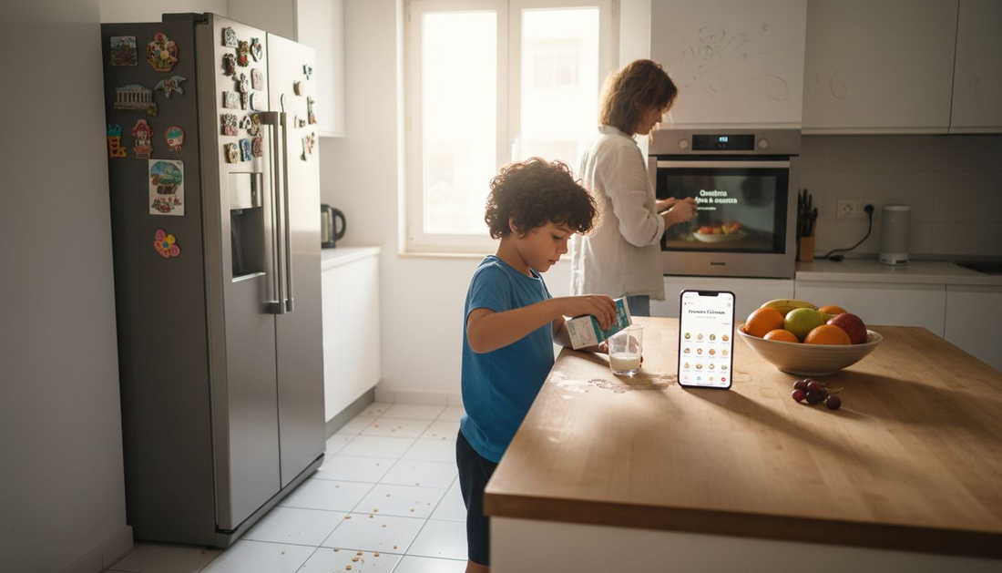Μια ελληνική οικογένεια που αξιοποιεί σύγχρονες συσκευές κουζίνας για να κάνει την καθημερινότητα πιο εύκολη και απολαυστική.