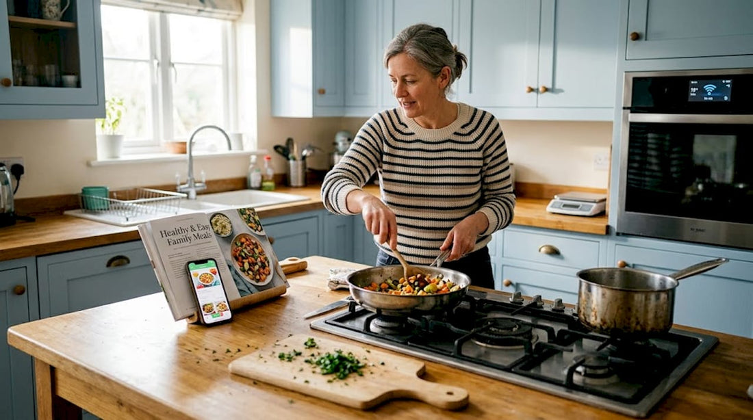 Home cook using smart kitchen devices